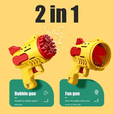 Bubble Gun Kids Toys Electric Automatic Soap Rocket Bubbles