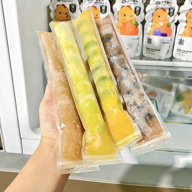 【邪修自制棒冰】一次性棒棒冰家用透明自封口保鲜冰格袋解暑神器