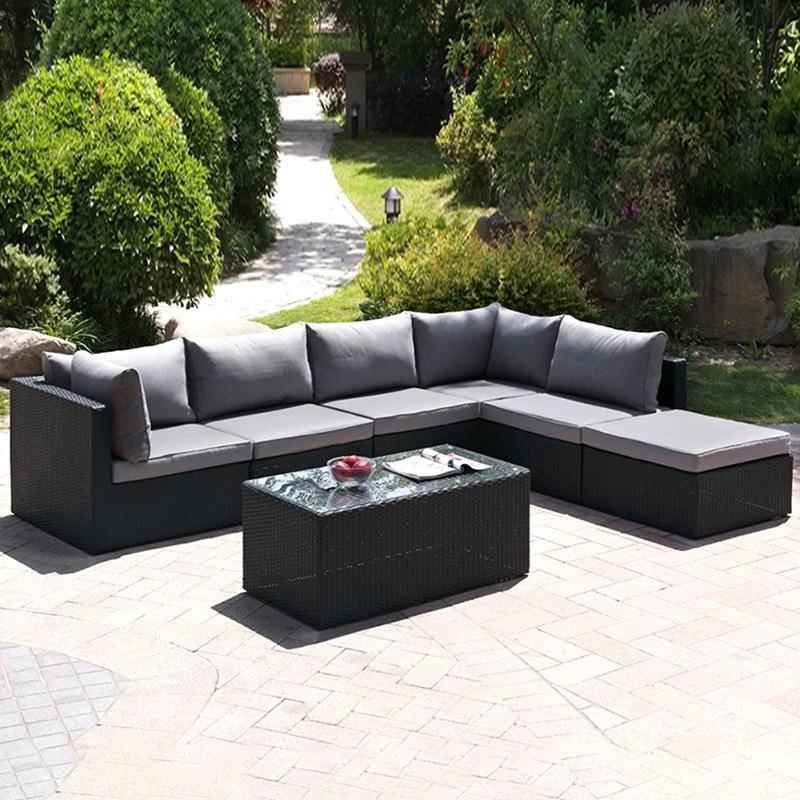 厂家藤编沙发庭组合户防晒院防867露水休闲双人编藤椅茶几天台外