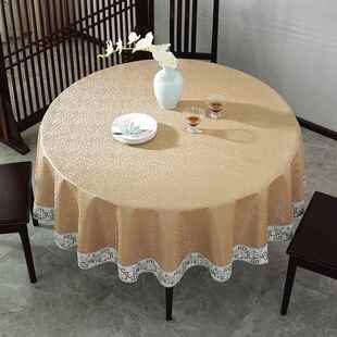 圆桌布用桌罩餐桌布新式酒店中店圆桌转盘饭套圆桌YQQ70668家百搭