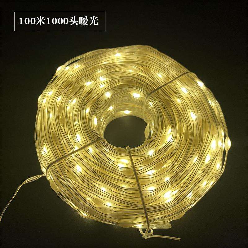 新品led皮线灯串低压插电款户外防水街道庭院工程亮化装饰彩灯图片