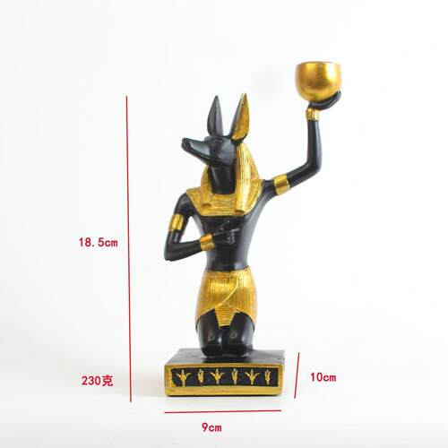 跨境古埃及阿努比斯神树脂工艺品狮身人面像摆件狗烛台气氛装饰品