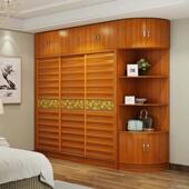 经板式 整体移门大衣橱储 实推拉门衣现柜代简木约济9321型卧室组装