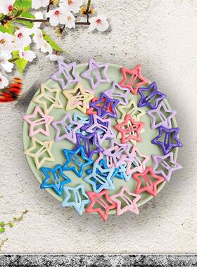 6pcs/lot 3CM Mini Star Hair Clip Kids Glitter Metal Hair Cl