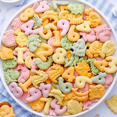 动物数字蔬菜高钙儿童饼干健康营养零食1一2岁宝宝无添加糖精罐装