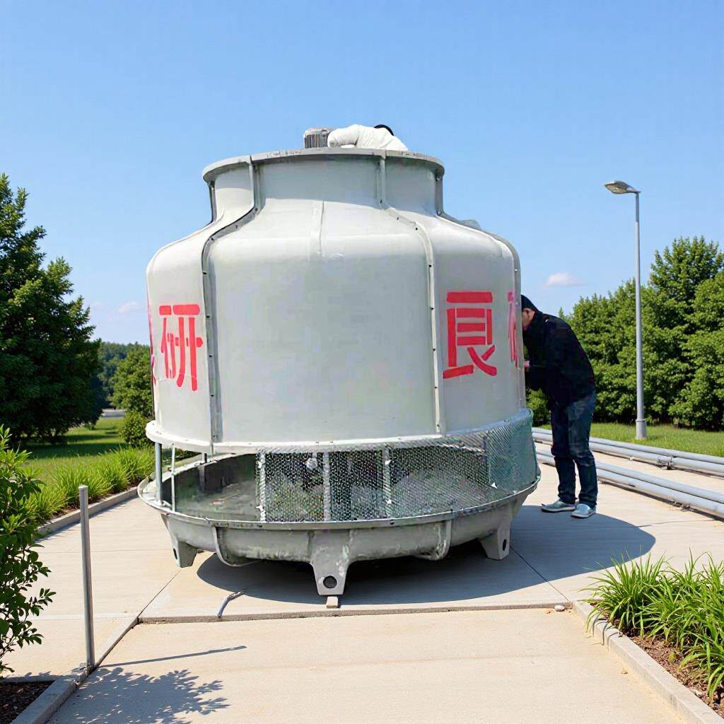 广东良研厂家供应机械设备适用125吨玻璃钢冷却塔圆形冷水塔