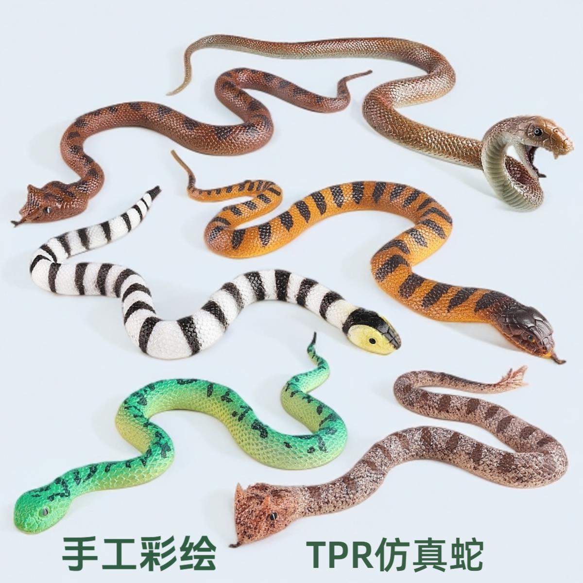 仿真大号硅胶黑曼巴蛇黄金蟒蛇玩具模型软胶眼睛蛇超长动物响尾蛇