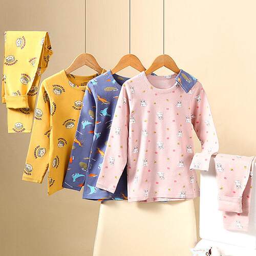 Ginkgo Leaf Pajama Set, Unisex Long Sleeve Cotton Sleepwear