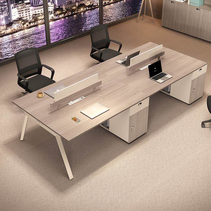 办公桌椅组合简约现代职员桌办公室电脑桌屏风工位员工桌六人位