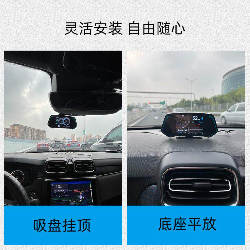 OBD汽车液晶仪表车速转速水温油耗档位导航胎压清除故障码智能
