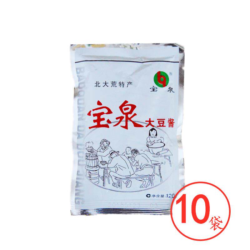 宝泉岭大豆酱120g整箱60袋包装东北特产大豆瓣酱黑龙江黄豆酱包邮