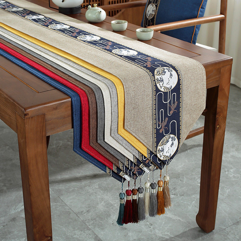 新中式禅意桌旗中国风棉麻防水茶席茶桌垫布长条茶几桌布茶台布艺,居家布艺,桌旗,淘宝优惠券,粉丝福利购,淘宝优惠卷
