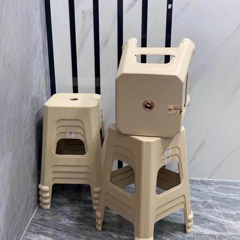 塑料凳子家用加厚经济型朔料方板凳客厅餐桌登子椅子简易熟胶高凳