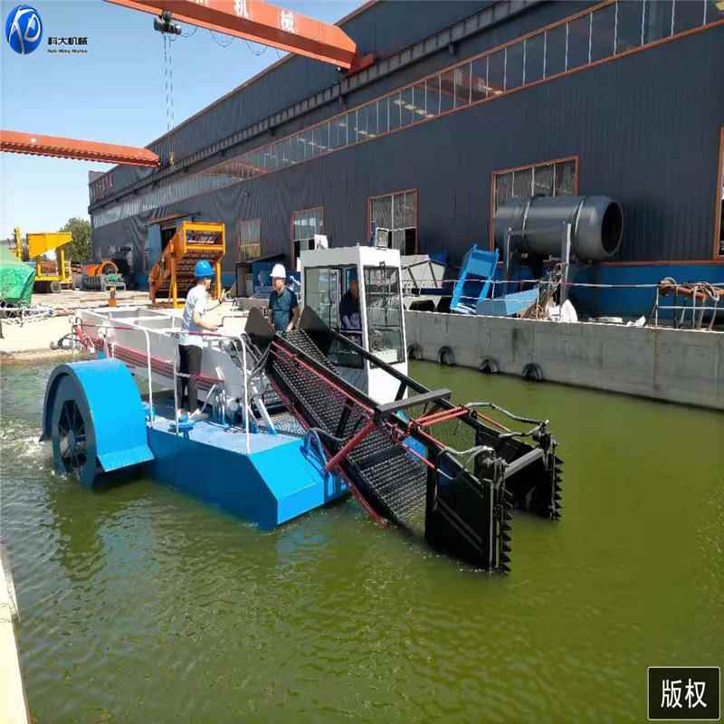 重庆全河自动水草打捞 福建水面KD-1200道保洁船设备 河打南水上