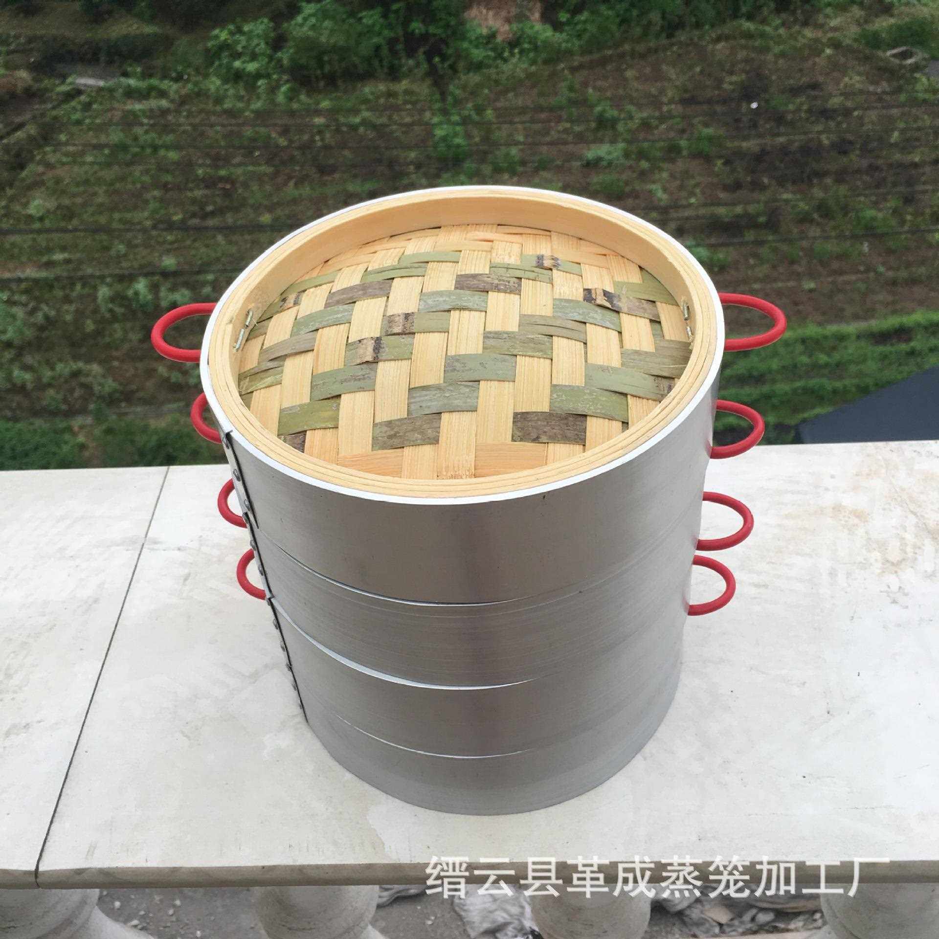 蒸笼竹制铝合金竹笼屉小笼包蒸笼竹蒸笼酒店用品