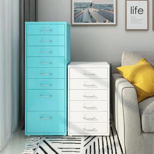 广州多斗柜抽屉式铁皮文件柜收纳柜桌下小柜子矮柜A4办公室储物柜