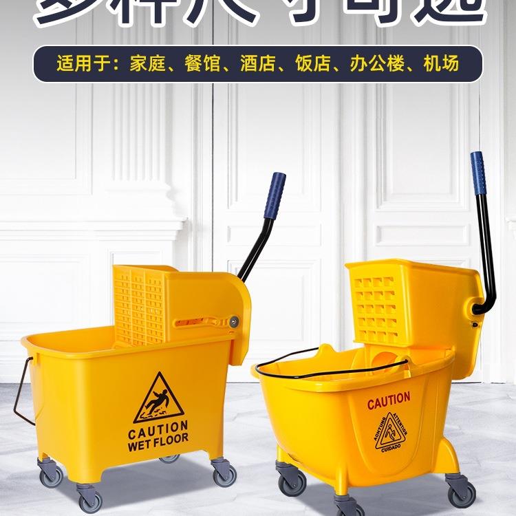 榨水车挤水桶拖把桶免手洗拖地桶酒店清洁车洗拖把拖布压水柞