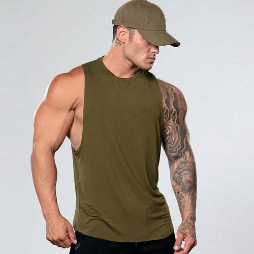 Muscle Fitness Exercise Breathable Tank Top Cotton Men's