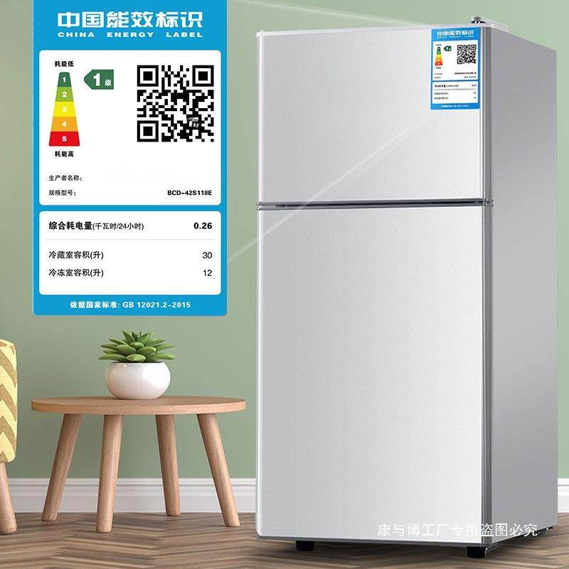 用冰箱家家一级能冰VWW效冰箱小型用节能二人双开门出租房宿舍用