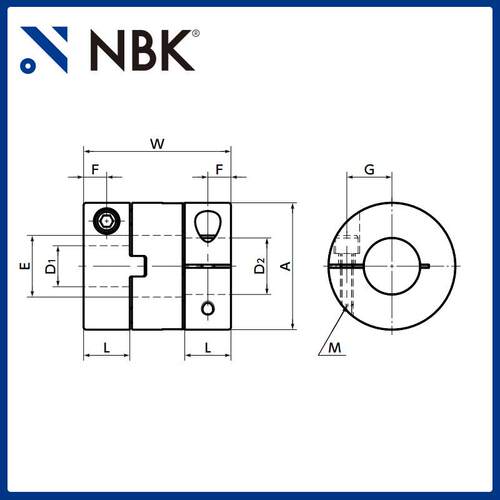 NBK MOR-C十字滑块型联轴器 高扭矩容许误差调整量大连轴器