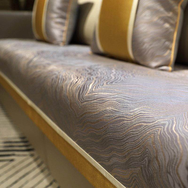 沙发垫现代简约欧式布艺坐垫轻奢时尚四季通用防滑沙发套罩巾定制