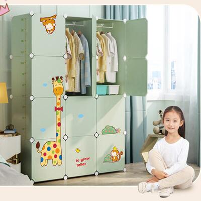 Plastic assembly, storage and folding of children's wardrobe