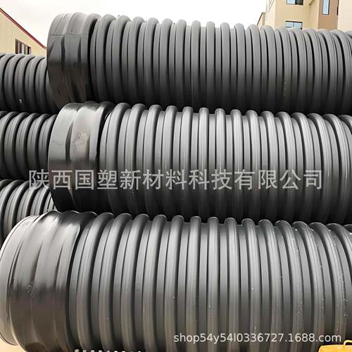 国标HDPE增强缠绕结构壁B型管SN12.5高环刚度排污排水用克拉管