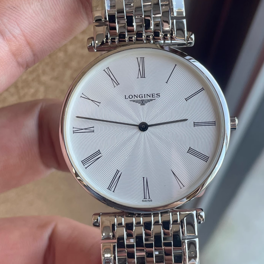 经典款9.8新 浪琴嘉岚系列精钢石英腕表36MM男表L4.755.4.71.6