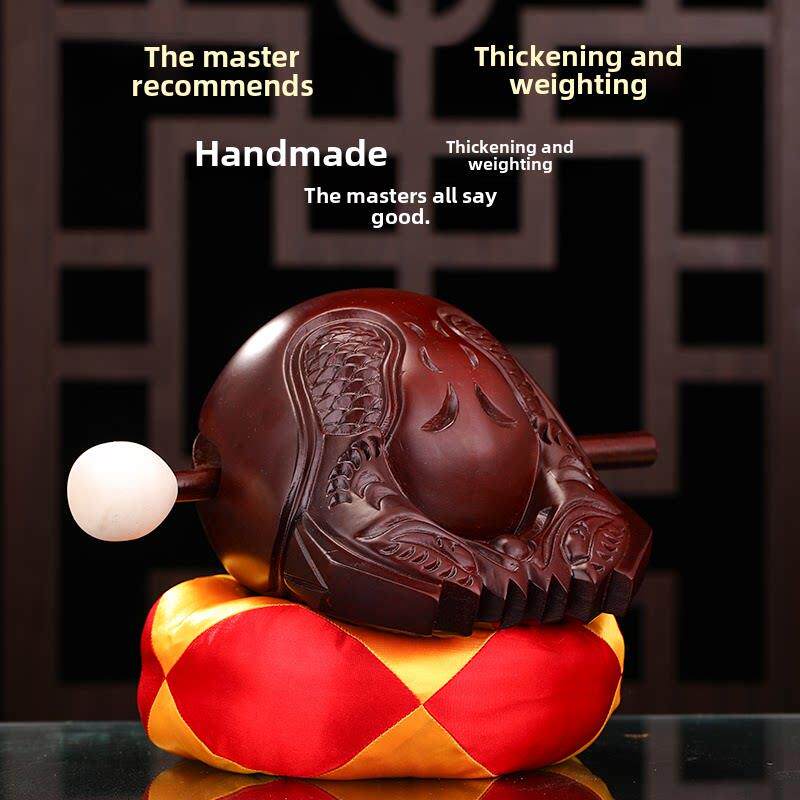 台湾贡德红木鱼老式佛寺木鱼琴实木小木鱼佛寺念经琴