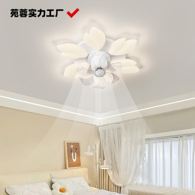 2024新款客厅卧室风扇护眼吸顶灯360度摇头风扇一体网红云朵led灯