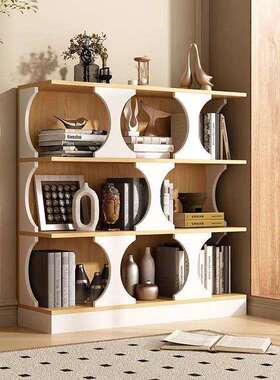 法复古书柜KQI中木古风书客厅展示柜置物架卧式室储物柜玄关实落