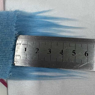 加长洗水兔毛 6cm滚束直长毛 棉花娃娃头发绒布面料 落水毛现货