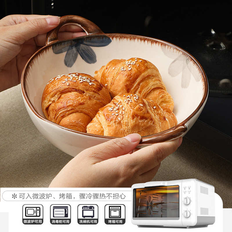 墨蓝日式家用陶瓷餐具盘子饭碗菜盘碗碟新款中式乔迁碗碟套装礼盒