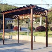 防葡腐木萄架户外庭院362休闲凉亭室外花园爬藤架架实木仿花亭古