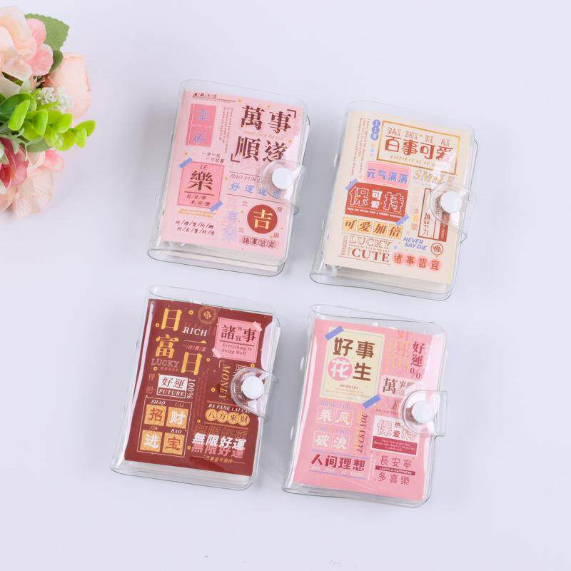 厂家金属迷你透明pvc壳3孔活页本 韩版mini可爱少女心手账本
