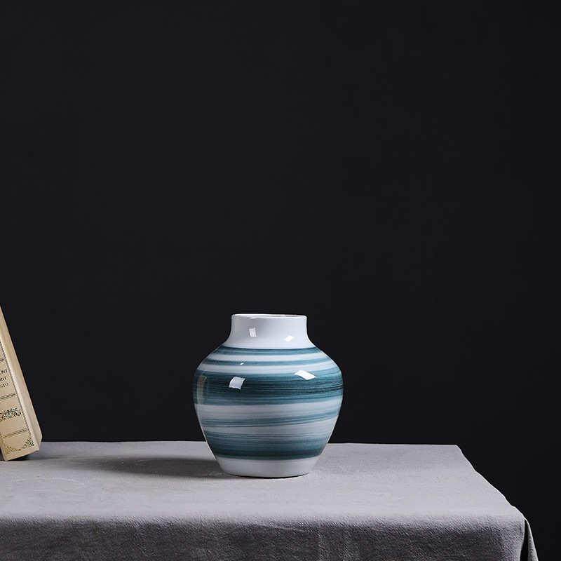现代陶瓷花瓶摆件 简约手绘客厅玄关电视柜装饰储物工艺品可批发,家居饰品,花瓶,淘宝优惠券,粉丝福利购,淘宝优惠卷