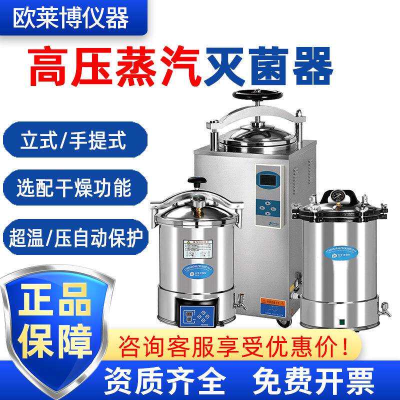 滨江18L30L100L立式手提式压力高压灭菌器高压蒸汽灭菌锅