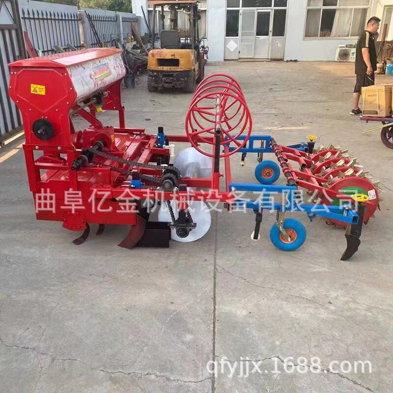 农用材播种机板蓝根黄芩覆膜播种机苍术起垄式鸭嘴打孔种植机器