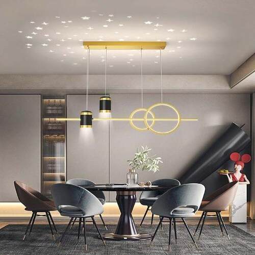 工厂现代简约餐厅吊灯轻奢灯具北欧风 创意长条小提琴网红款
