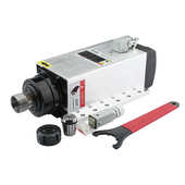 6KW带法兰方形风 陶瓷球轴承货源弘阳木工雕刻机主轴电机