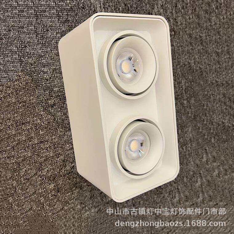 FG-新款MR16压铸天花灯 一头明装MR16筒灯支架外壳 双头GU5.3灯