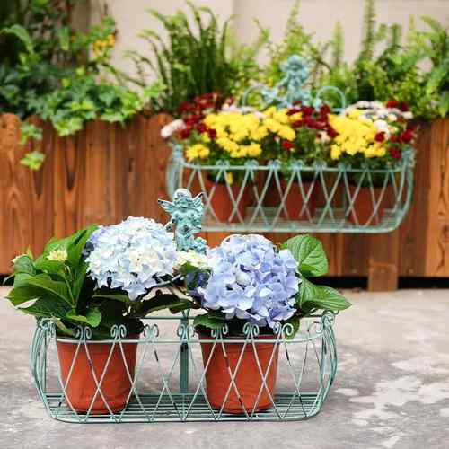 美做式复古艺天使壁花架二件套创挂意墙面装铁饰挂无品牌/饰旧置