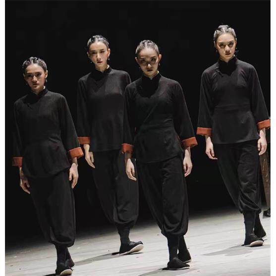 高档舞剧春晚咏演春服装典舞蹈服水墨古舞艺考术出服武宗师表演练