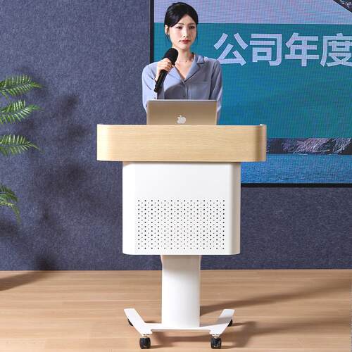 升降讲台演讲台学校教室讲桌移动宣讲台实验室教室办公专用工作台
