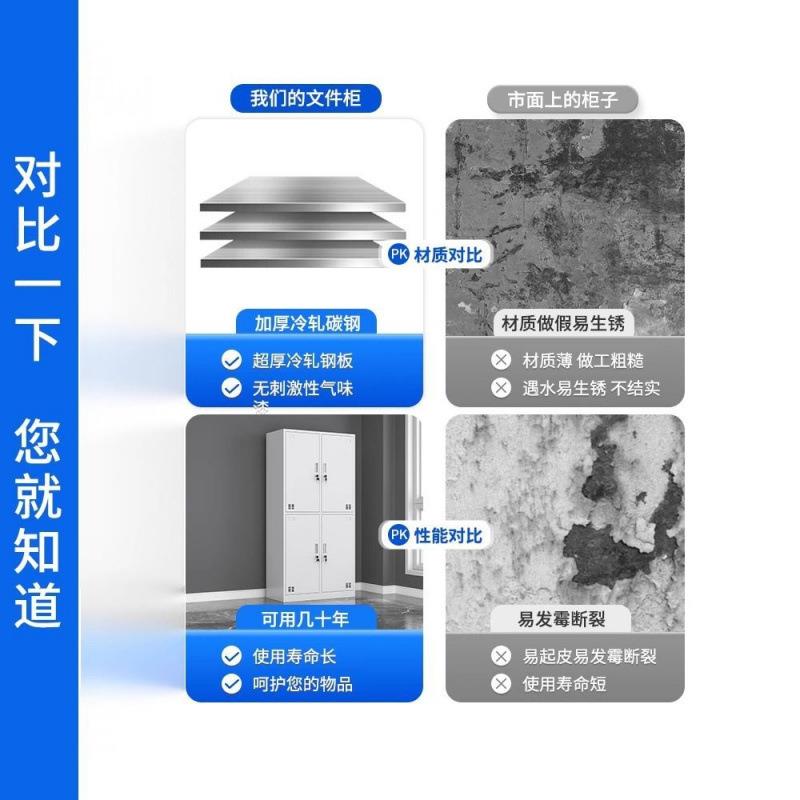 加厚办公资室文件柜财务凭证柜会钢制带锁屉见详情料柜铁计皮档案