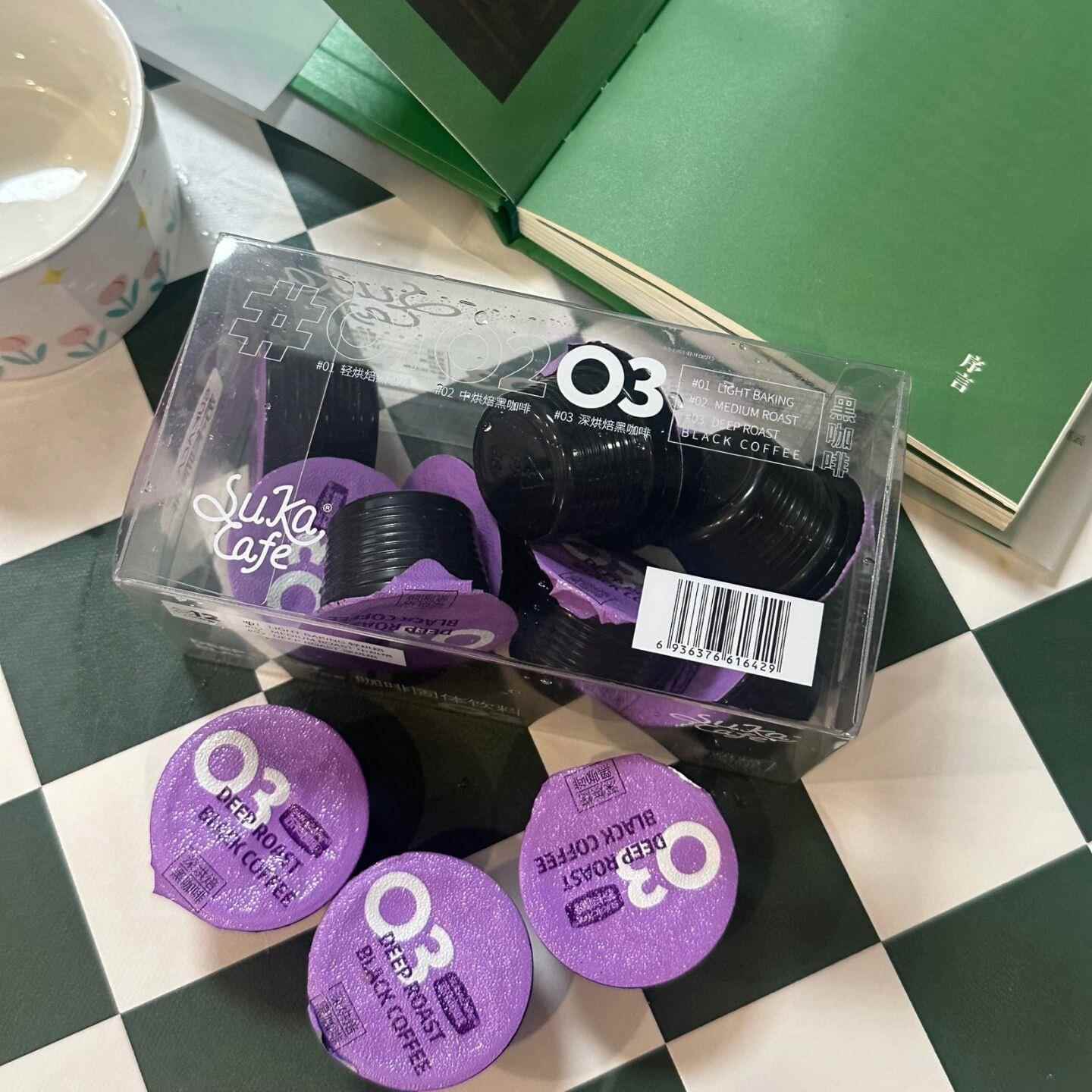 苏卡咖啡速溶美式黑咖啡粉无添加蔗糖浓缩拿铁咖啡低脂健身提神