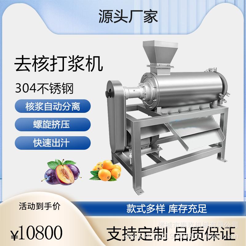 西梅杏梅打浆机果蔬草莓猕猴桃渣浆分离快速打浆机去皮去核打浆设
