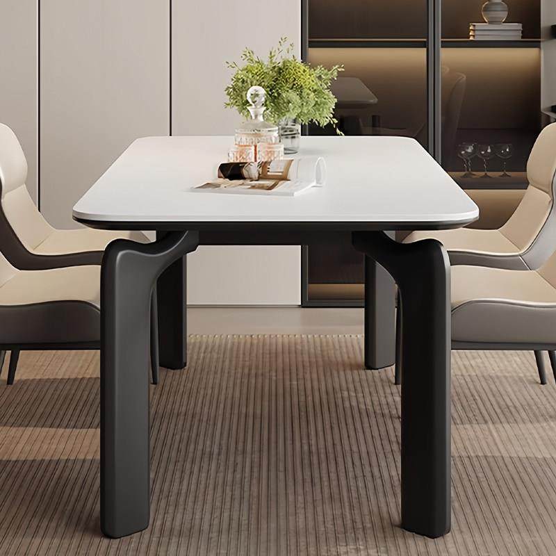 现代简约岩板餐桌椅组合家用小户型长方形饭桌大象腿法式覆古餐桌,住宅家具,岩板餐桌,淘宝优惠券,粉丝福利购,淘宝优惠卷