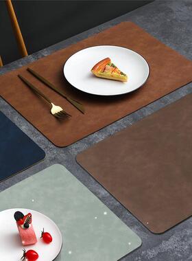 Chic Elegant Placemat PU Leather Pad Dining Table Mat Waterp