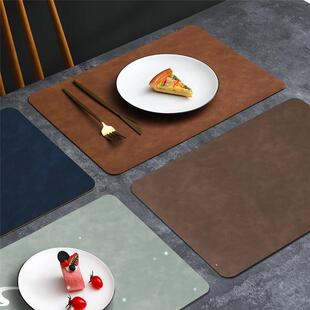 Chic Elegant Placemat PU Leather Pad Dining Table Mat Waterp